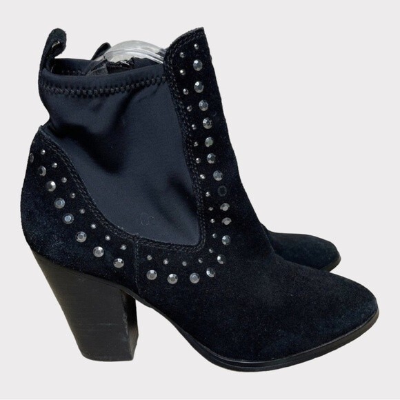 Donald J Pliner Embellished Leather Ankle
Booties Black Women's Size 6.5M - Picture 4 of 6